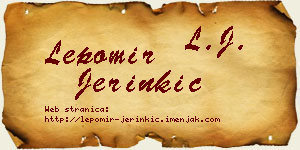 Lepomir Jerinkić vizit kartica